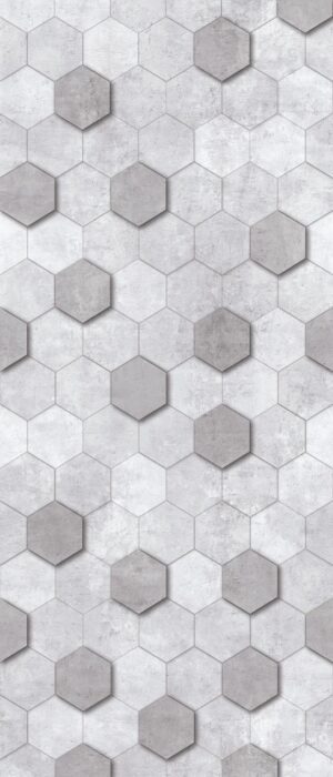 Панель гибкий мрамор Соты светло-серые